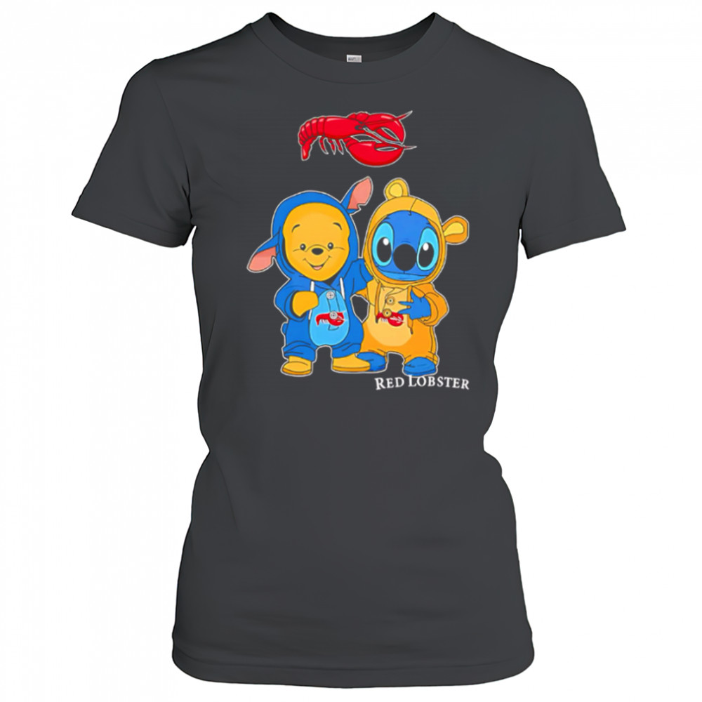 Red lobster pooh and stitch friends shirt Women's T-shirt