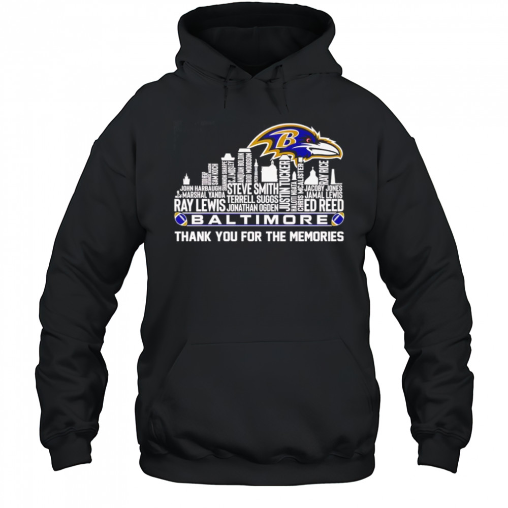 Skyline name Baltimore thank you for the memories shirt Hoodie
