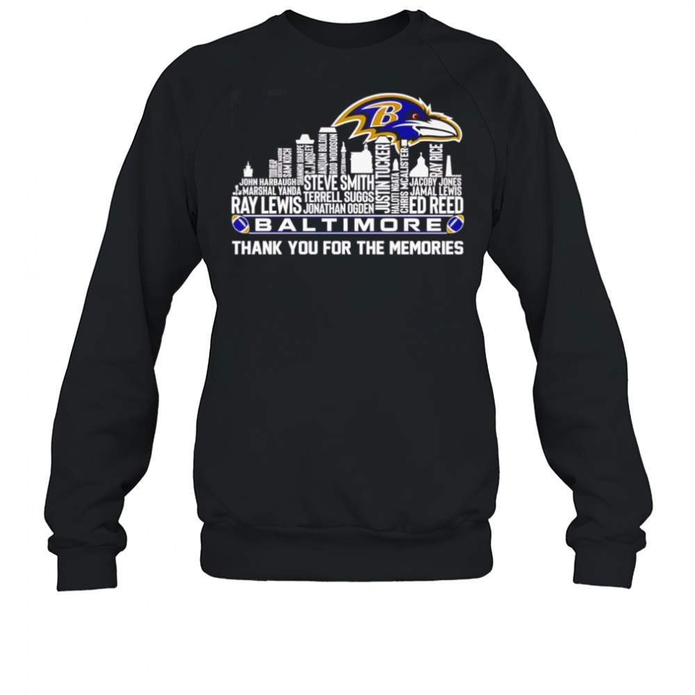 Skyline name Baltimore thank you for the memories shirt Sweatshirt