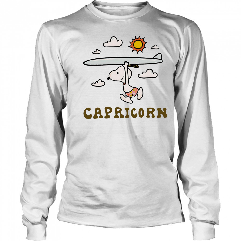 Snoopy Capricorn Zodiac shirt Long Sleeved