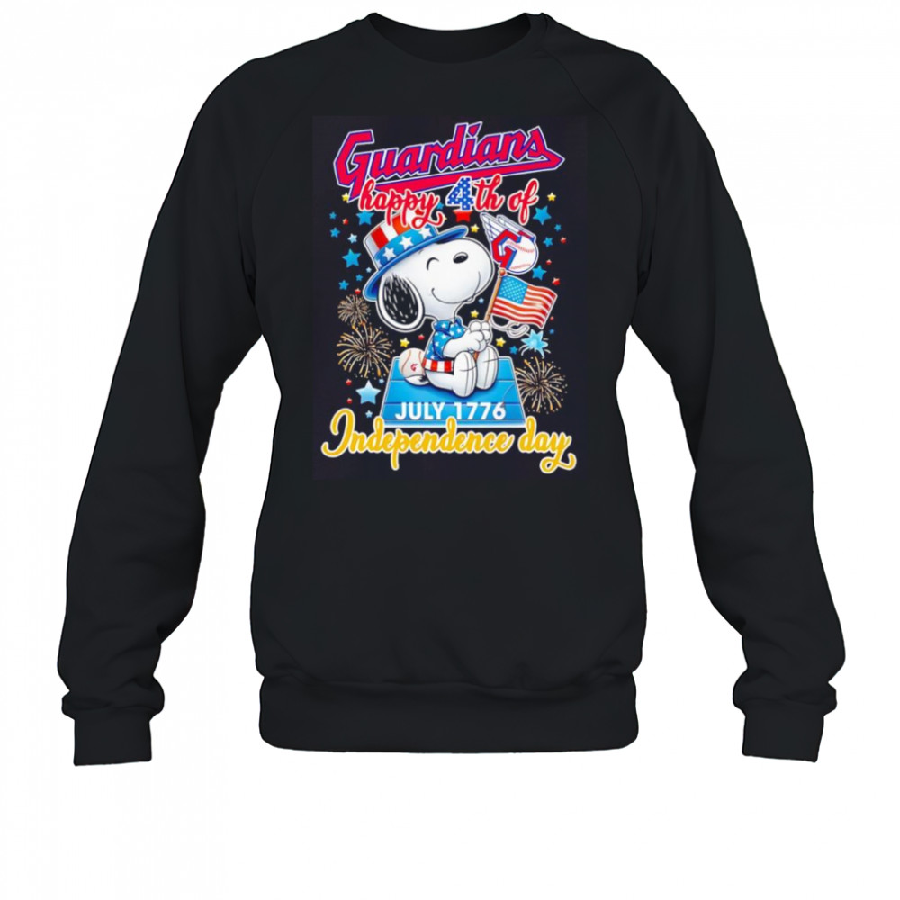 Snoopy Cleveland Guardians Happy 4th of July 1776 Independence day shirt Sweatshirt