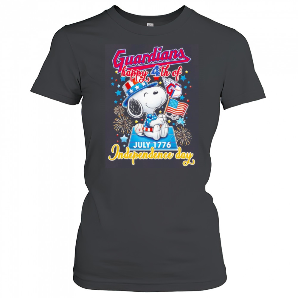 Snoopy Cleveland Guardians Happy 4th of July 1776 Independence day shirt Women's T-shirt