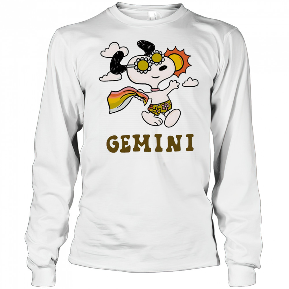 Snoopy Gemini Zodiac shirt Long Sleeved