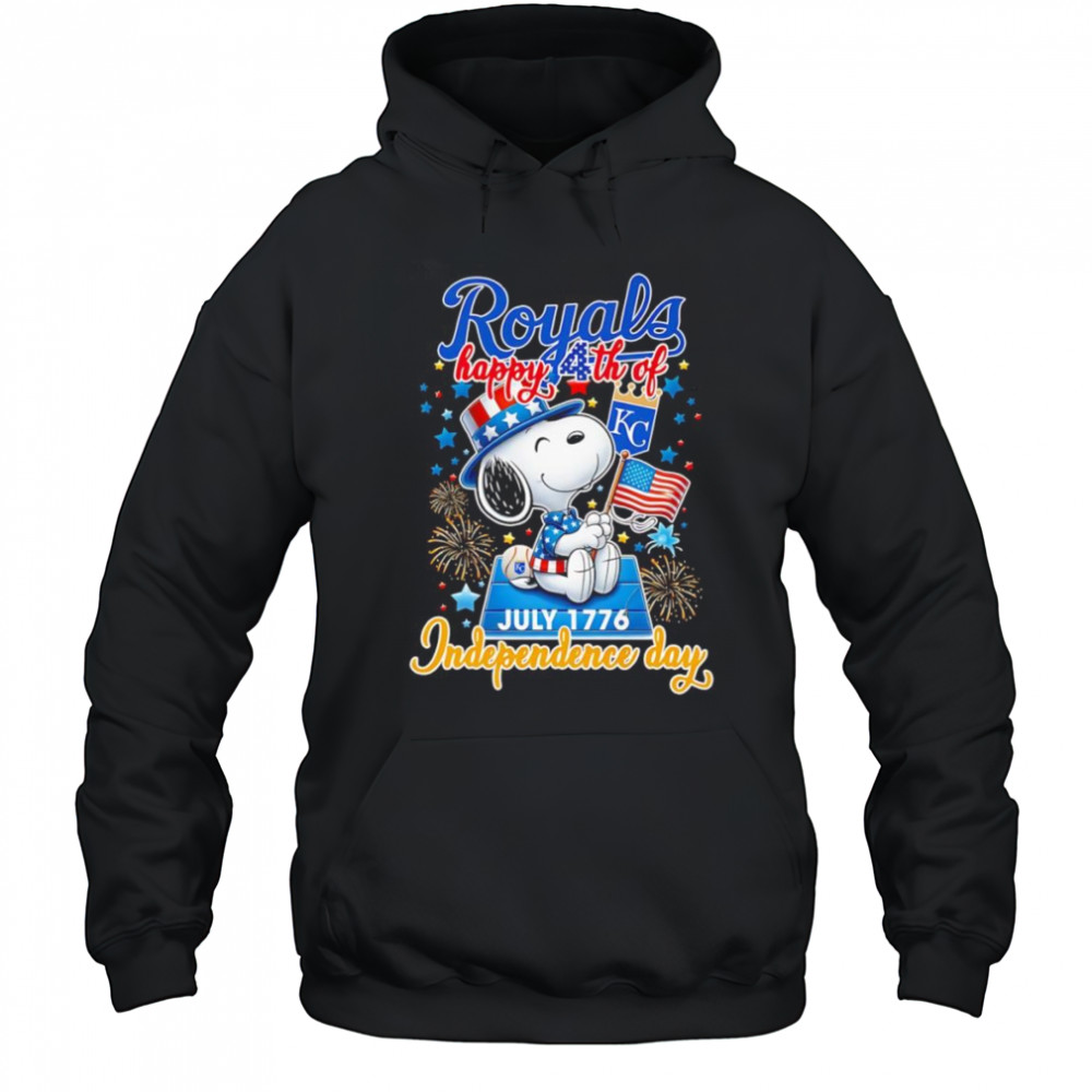 Snoopy Kansas City Royals Happy 4th of July 1776 Independence day shirt Hoodie