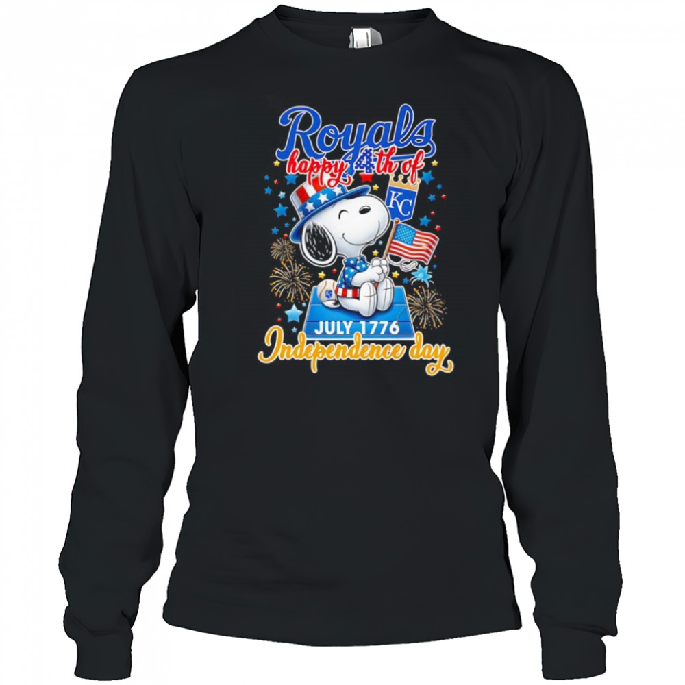 Snoopy Kansas City Royals Happy 4th of July 1776 Independence day shirt Long Sleeved