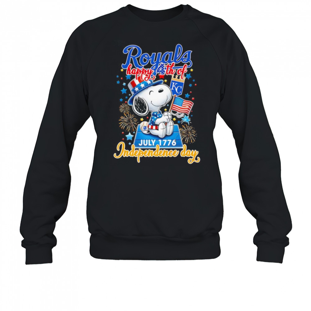 Snoopy Kansas City Royals Happy 4th of July 1776 Independence day shirt Sweatshirt