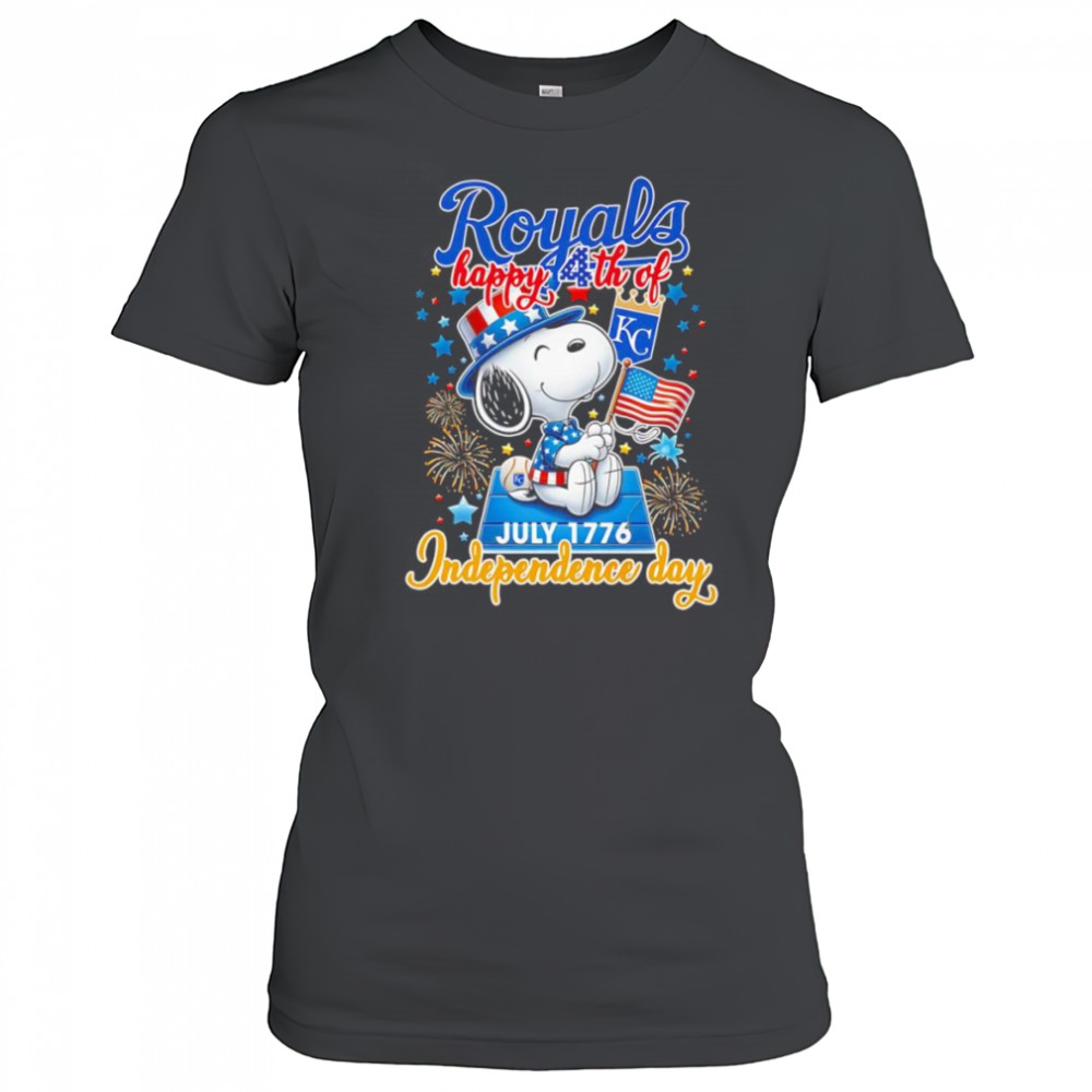 Snoopy Kansas City Royals Happy 4th of July 1776 Independence day shirt Women's T-shirt