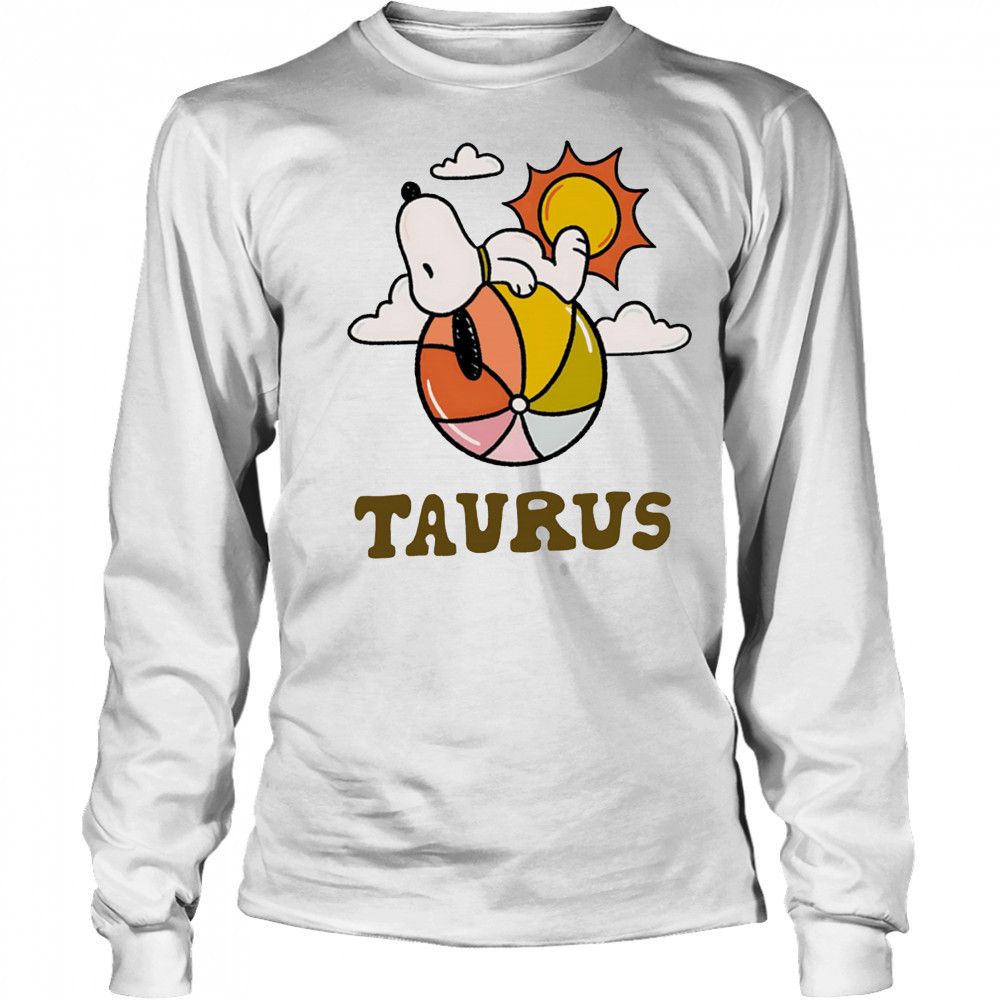 Snoopy Taurus Zodiac shirt Long Sleeved