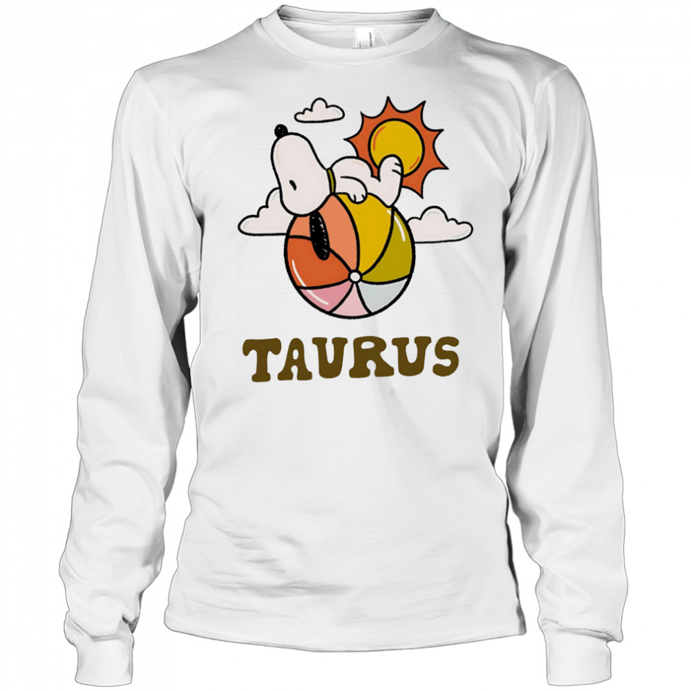 Snoopy Taurus Zodiac shirt Long Sleeved