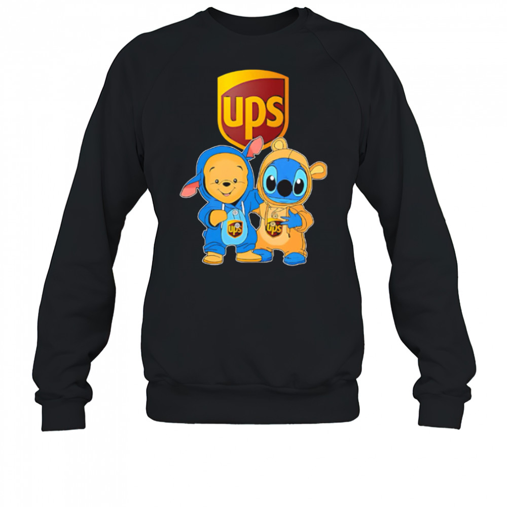 Ups pooh and stitch friends shirt Sweatshirt