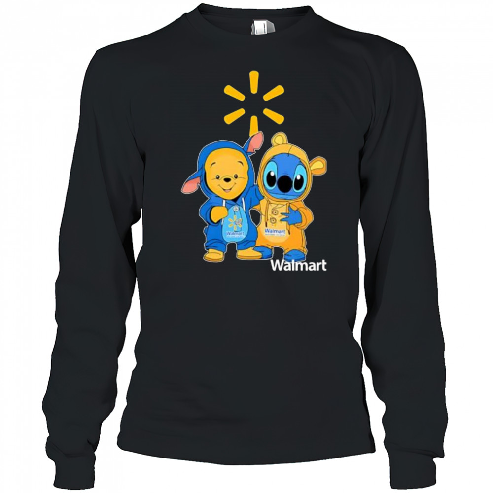 Walmart pooh and stitch friends shirt Long Sleeved