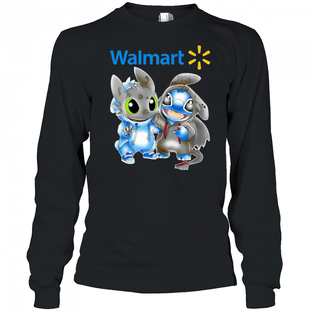 Walmart stitch and toothless shirt Long Sleeved