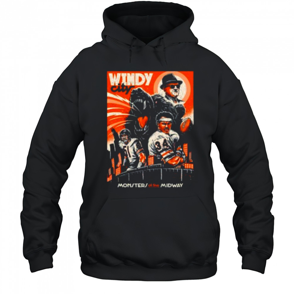 Windy City Monsters of The Miday Chicago Bears shirt Hoodie