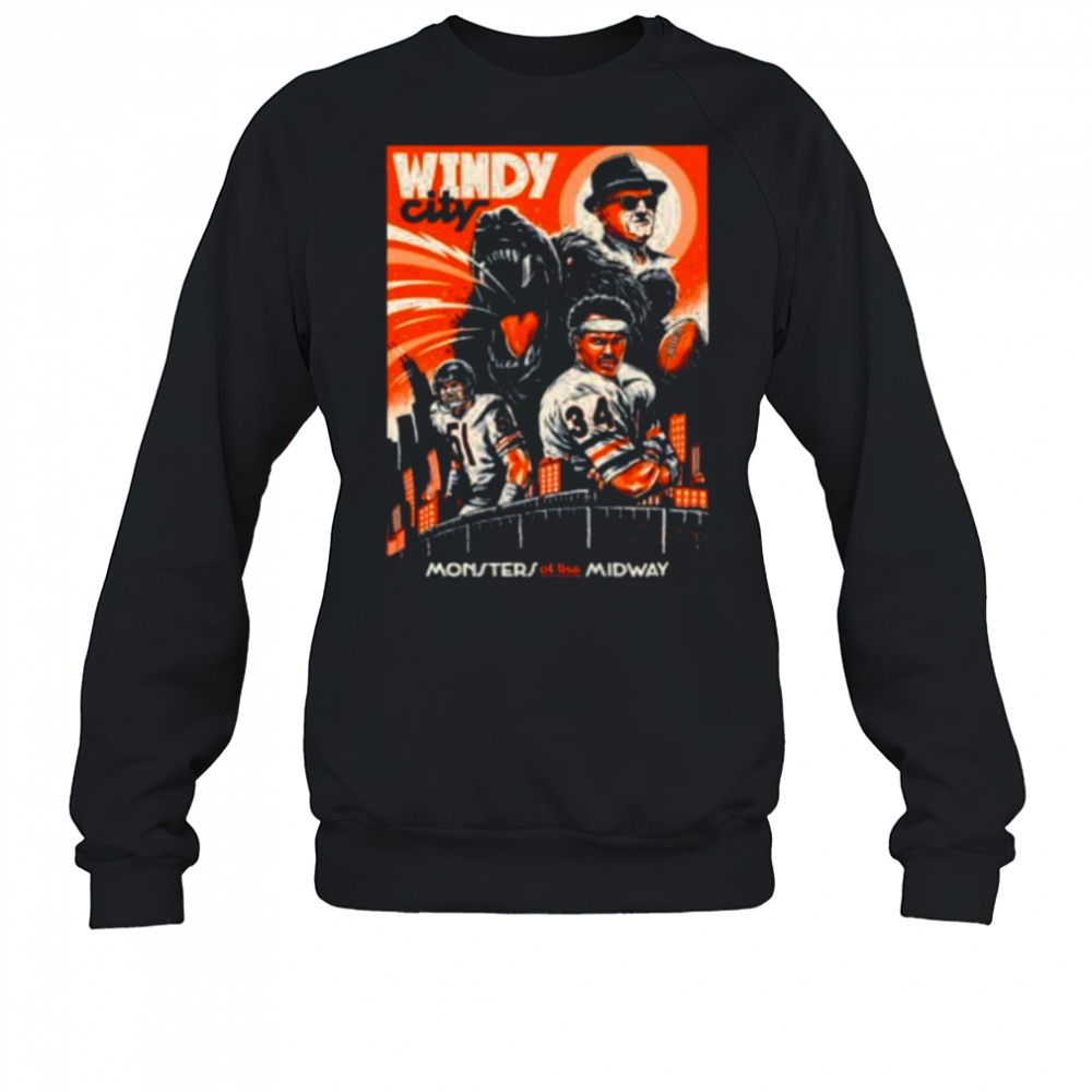 Windy City Monsters of The Miday Chicago Bears shirt Sweatshirt