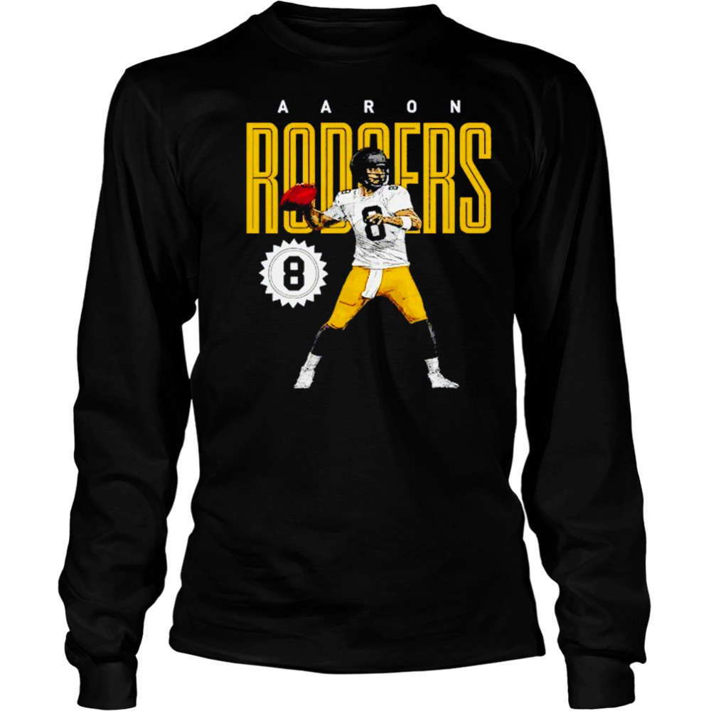 Aaron Rodgers 8 Pittsburgh Steelers card shirt Long Sleeved