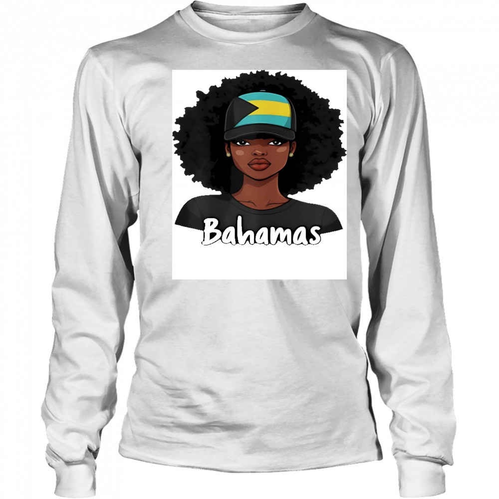 Bahamian girl Bahamas flag shirt Long Sleeved