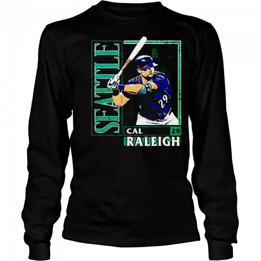 Cal Raleigh Seattle Mariners card style shirt Long Sleeved