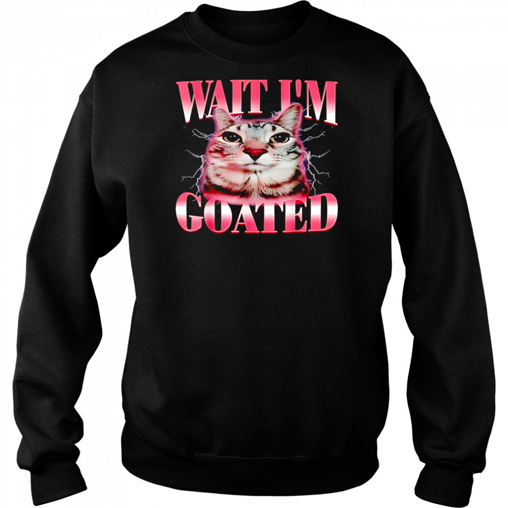 Cat Brainrot wait I’m goated shirt Hoodie