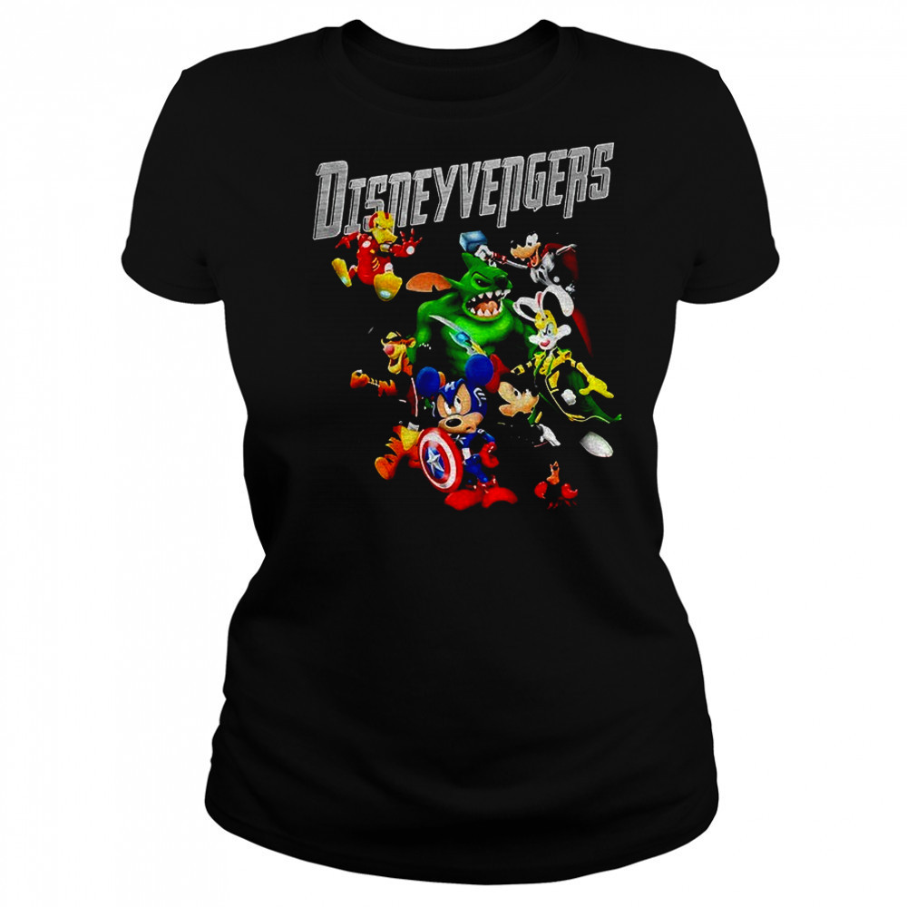 Cute Disney Avengers Marvel Superhero Mickey Mouse cartoon shirt Women's T-shirt