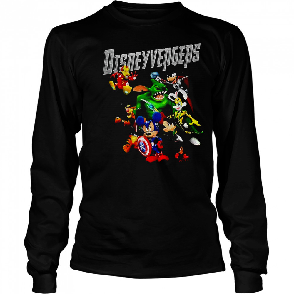 Cute Disney Avengers Marvel Superhero Mickey Mouse cartoon shirt Long Sleeved