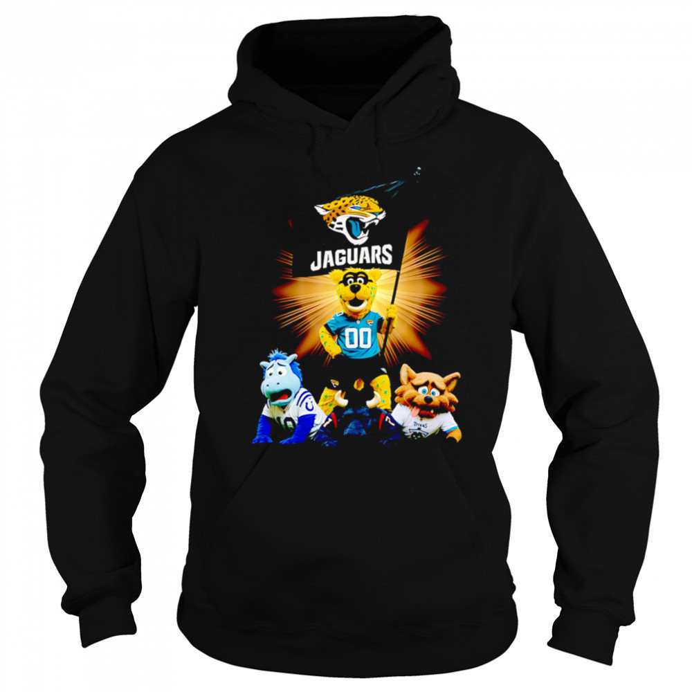 Jacksonville Jaguars mascot standing with flag shirt Sweatshirt
