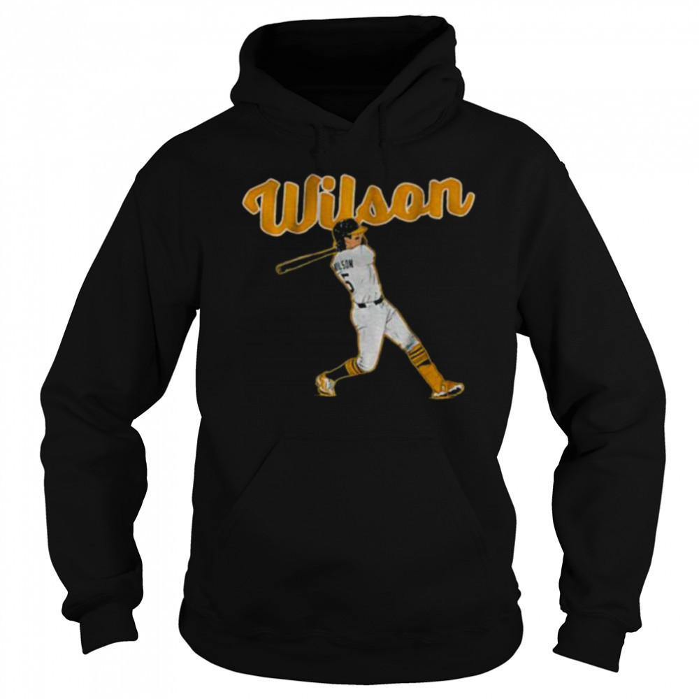 Jacob Wilson Oakland Athletics MLB Baseball Slugger Swing shirt Sweatshirt