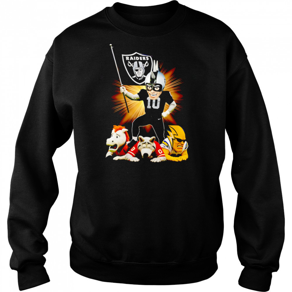 Las Vegas Raiders mascot standing with flag shirt Hoodie