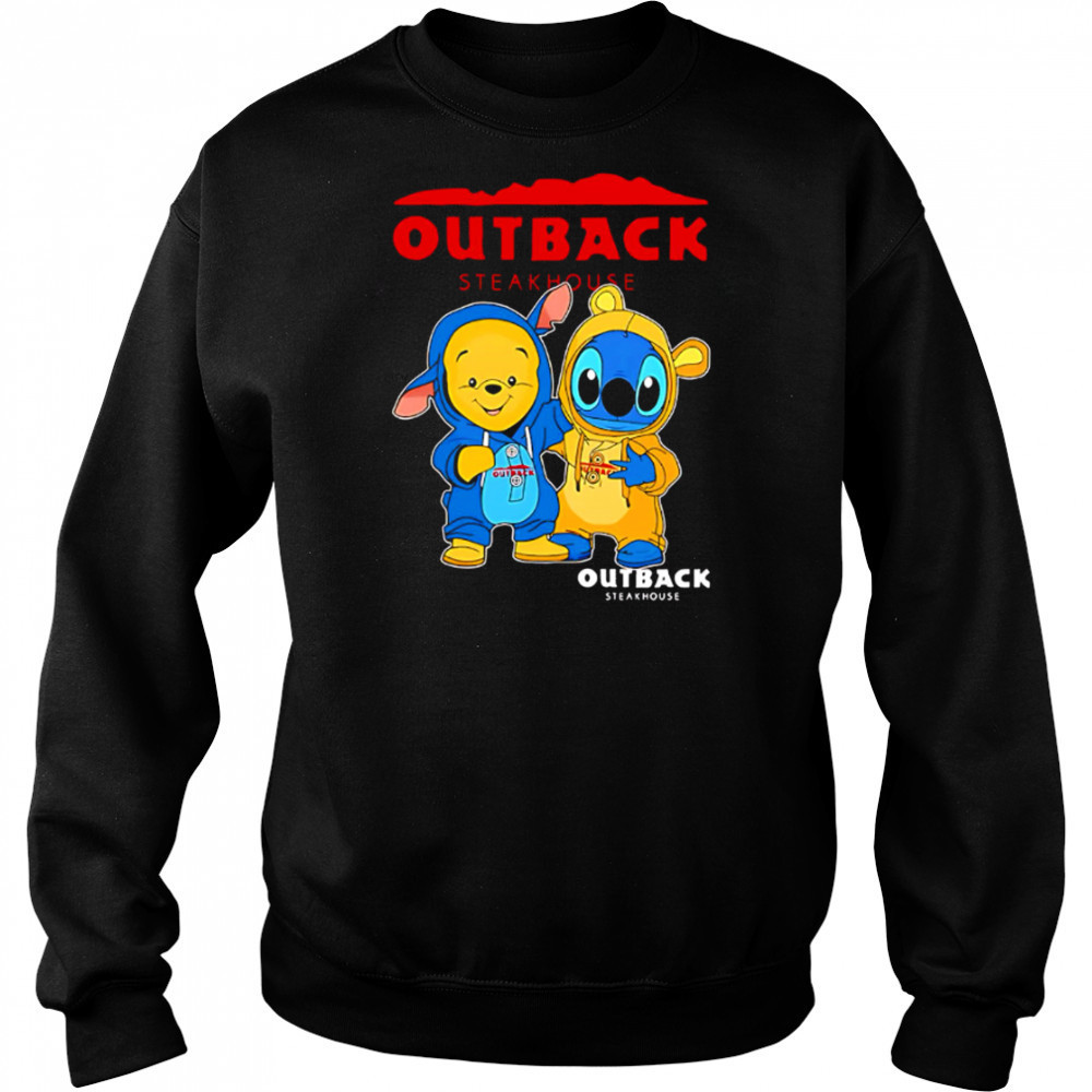 Outback steakhouse pooh and stitch friends shirt Hoodie