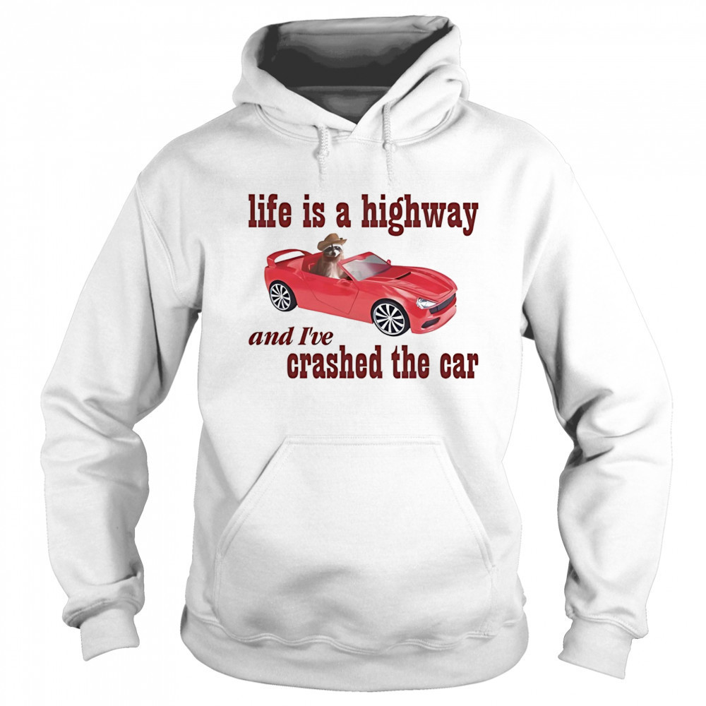 Raccoon life is a highway and I’ve crashed the car shirt Sweatshirt