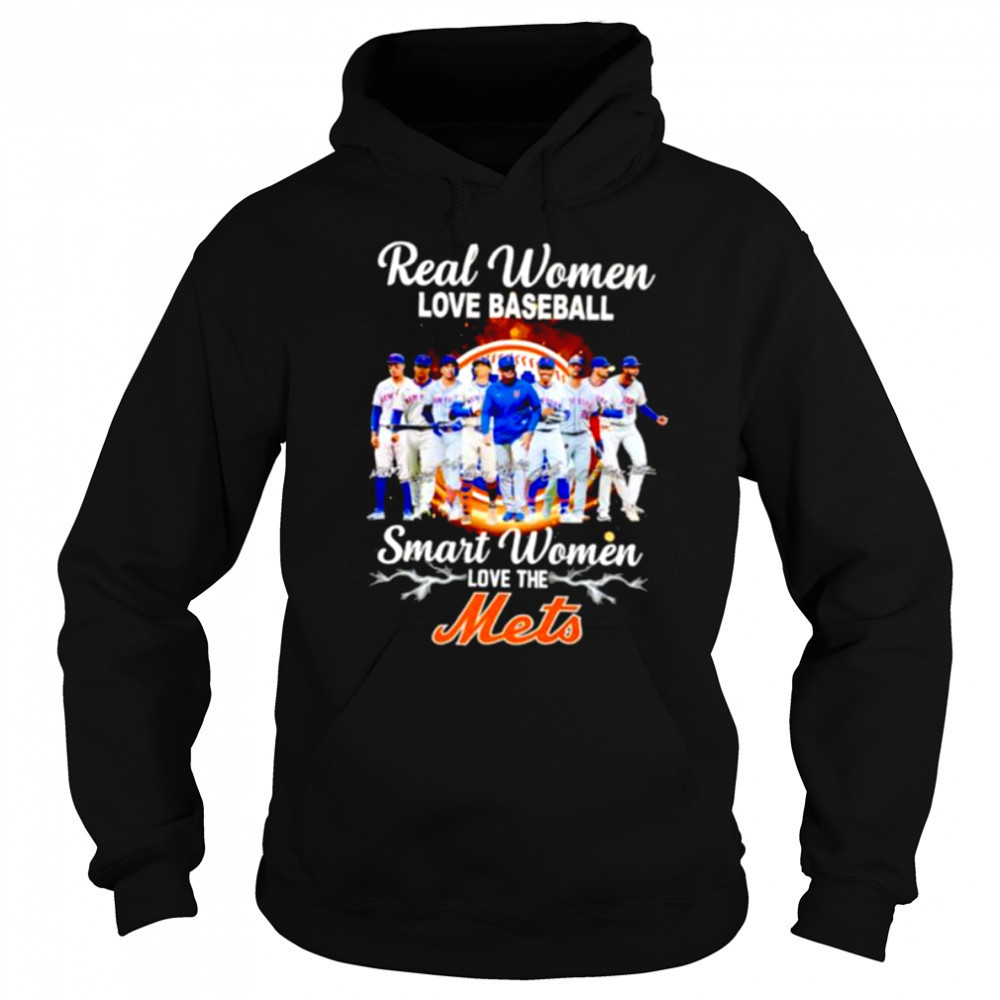 Real women love baseball smart women love the New York Mets players signature shirt Sweatshirt