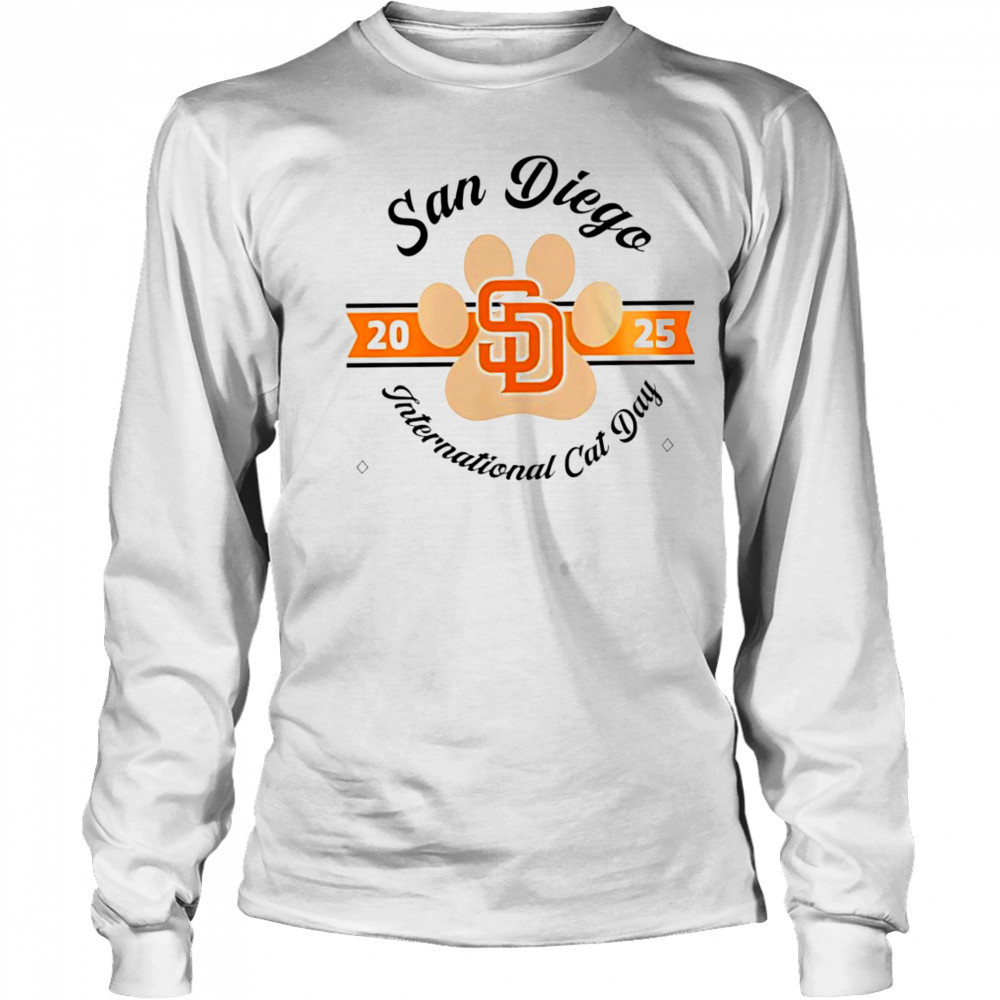 San Diego Padres International Cat Day 2025 Baseball shirt Long Sleeved