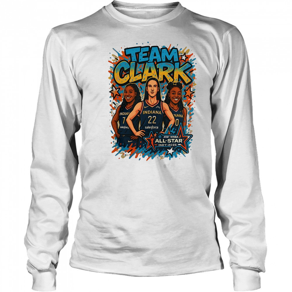 Team Clark WNBA All Star INDY 2025 art shirt Long Sleeved