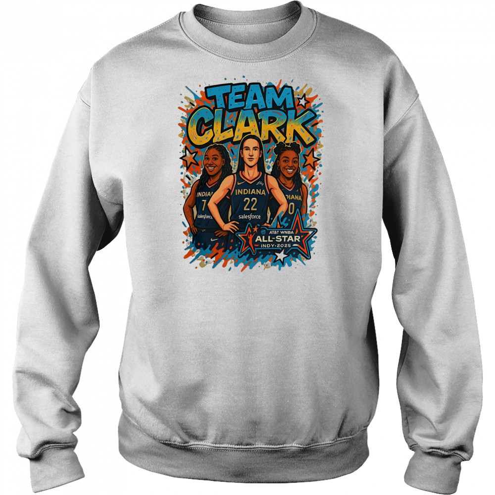 Team Clark WNBA All Star INDY 2025 art shirt Hoodie