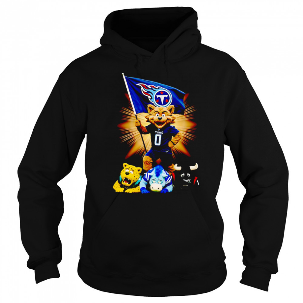 Tennessee Titans mascot standing with flag shirt Sweatshirt