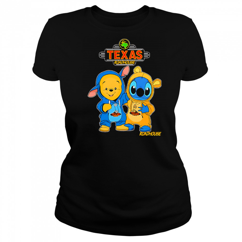 Texas roadhouse pooh and stitch friends shirt Women's T-shirt