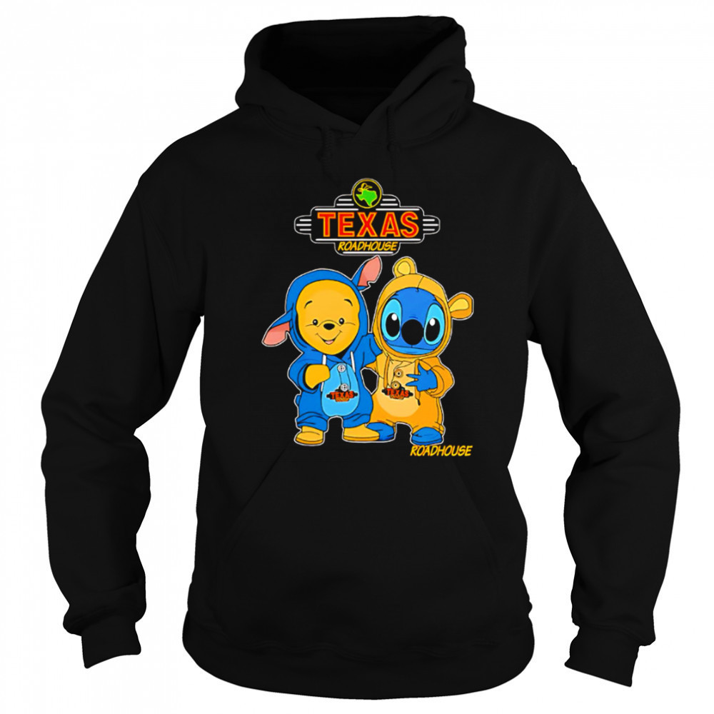 Texas roadhouse pooh and stitch friends shirt Sweatshirt