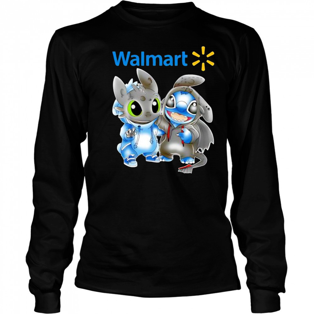 Walmart stitch and toothless shirt Long Sleeved
