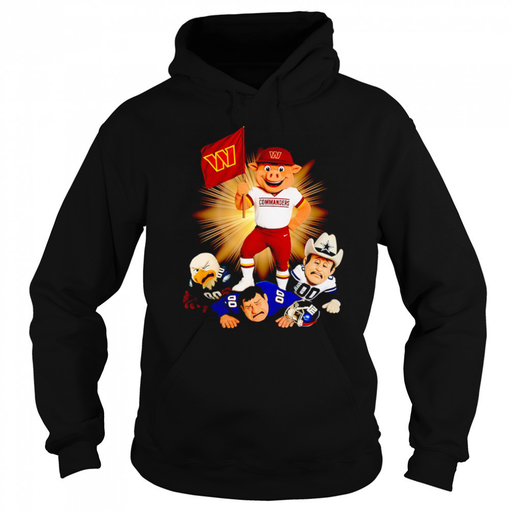 Washington Commanders mascot standing with flag shirt Sweatshirt
