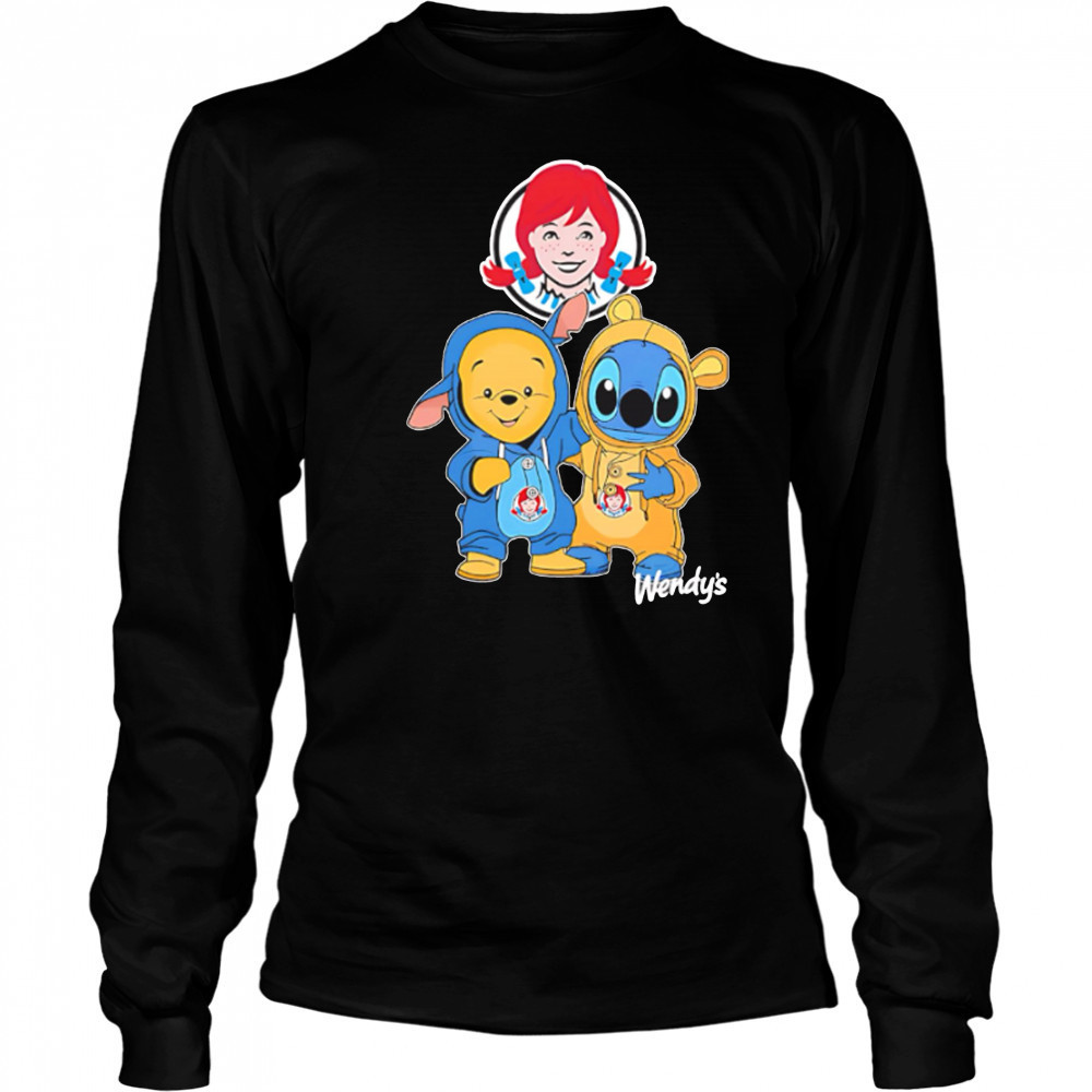 Wendy’s pooh and stitch friends shirt Long Sleeved