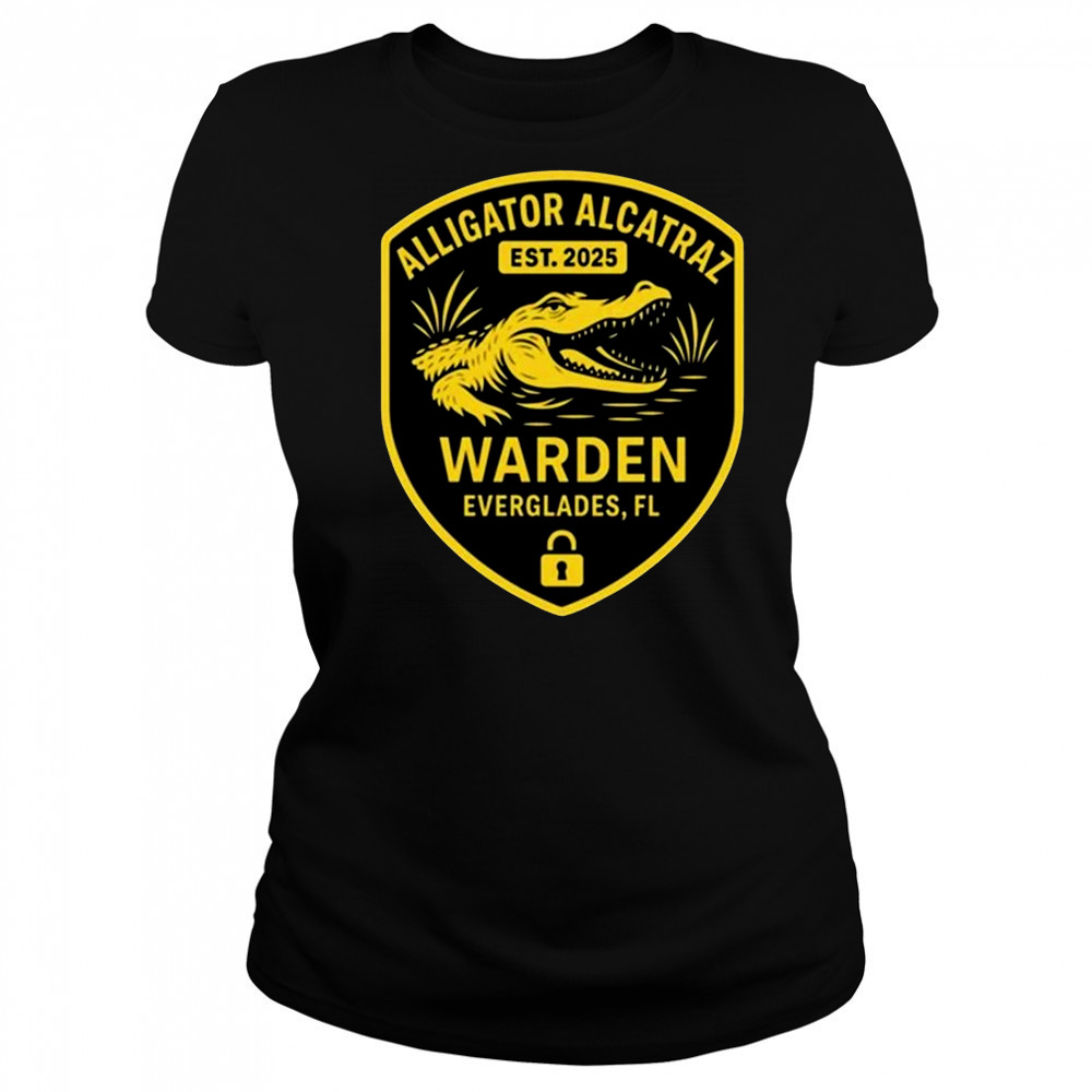 Alligator Alcatraz Warden Everglades Fl Est 2025 Shirt Women's T-shirt