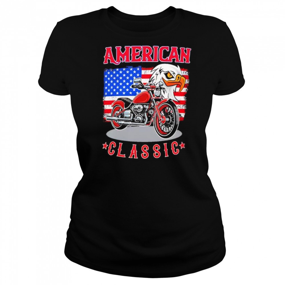 American Classic Moto Eagle American flag retro shirt Women's T-shirt