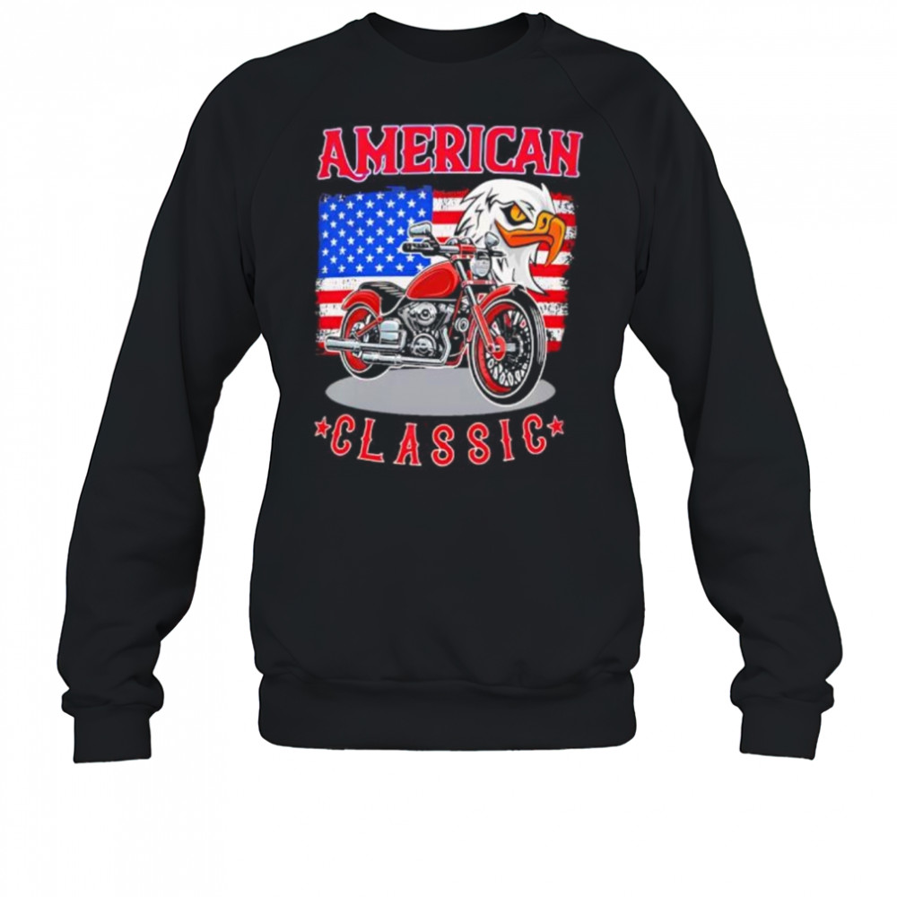 American Classic Moto Eagle American flag retro shirt Sweatshirt