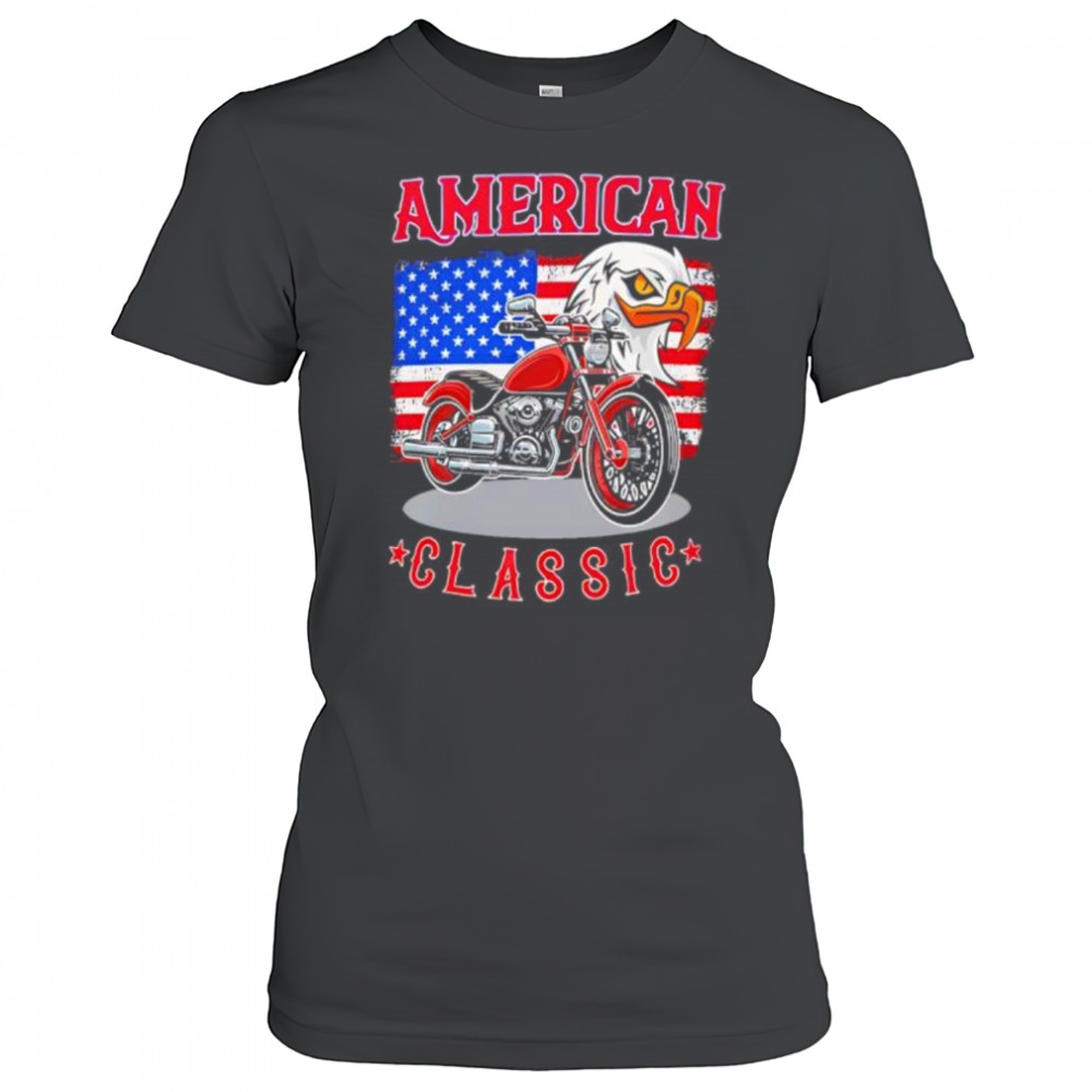 American Classic Moto Eagle American flag retro shirt Women's T-shirt