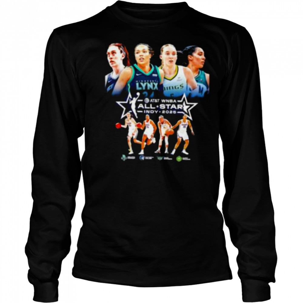 Breanna Stewart Napheesa Collier Paige Bueckers and Gabby Williams Indy 2025 WNBA All Stars shirt Long Sleeved