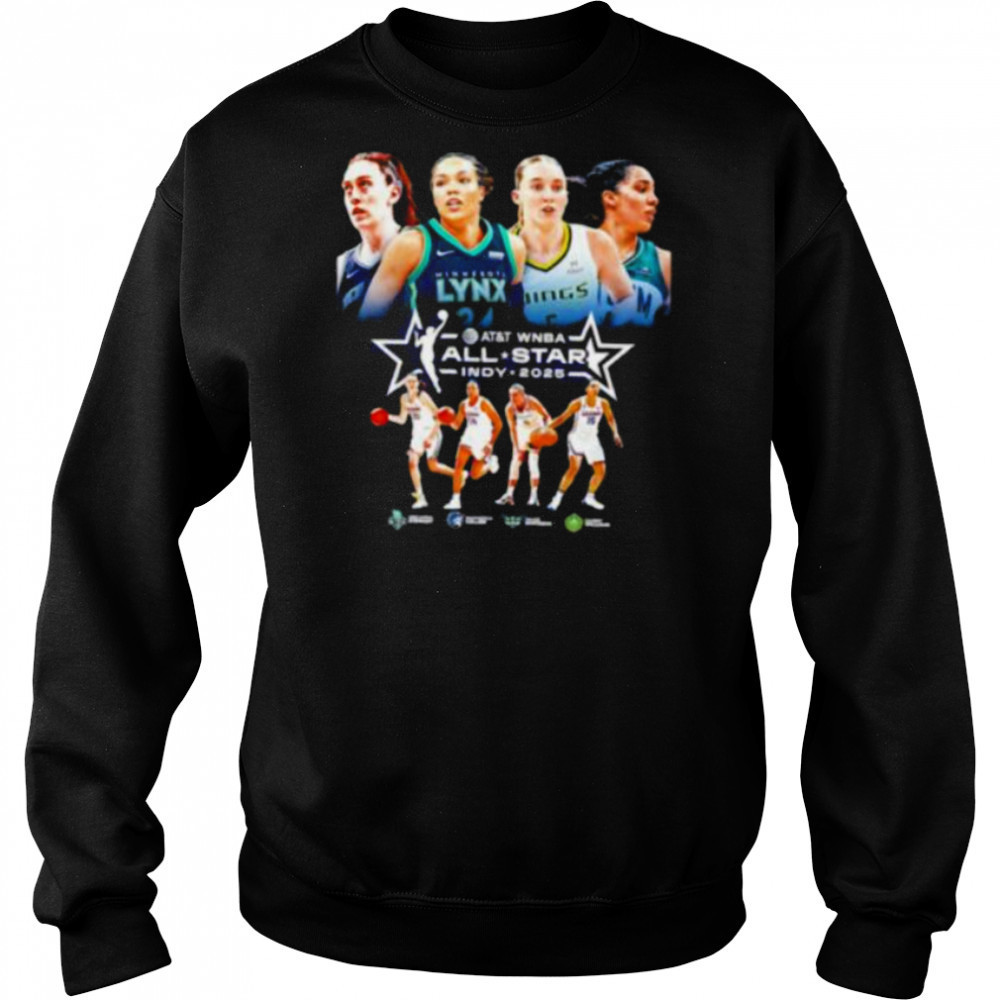 Breanna Stewart Napheesa Collier Paige Bueckers and Gabby Williams Indy 2025 WNBA All Stars shirt Hoodie