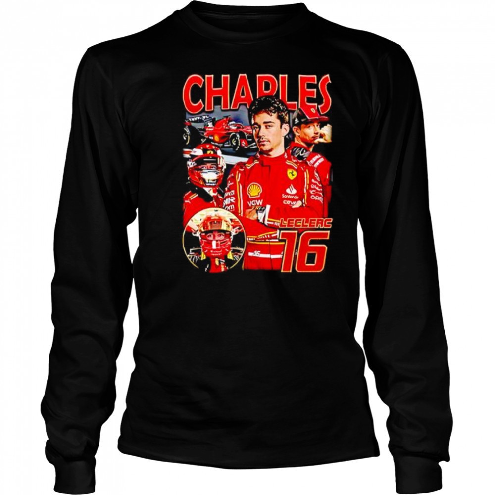 Charles Leclerc 16 F1 graphic shirt Long Sleeved