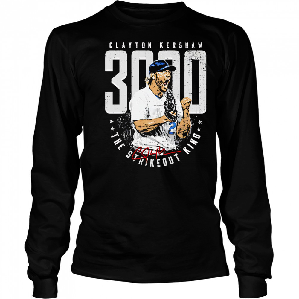 Clayton Kershaw Los Angeles D 3000K Strikeout King shirt Long Sleeved