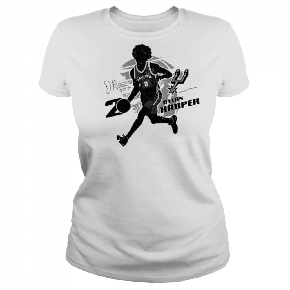 Dylan Harper San Antonio Spurs Silhouette signature shirt Women's T-shirt