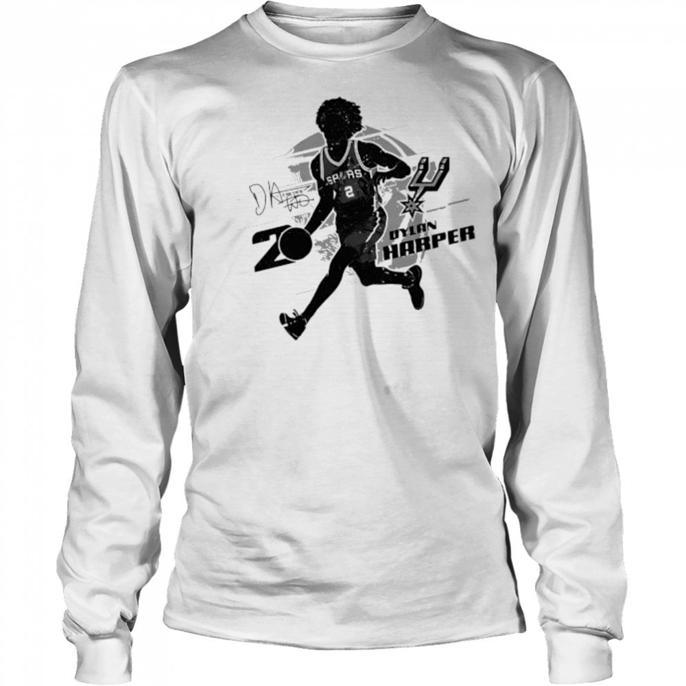 Dylan Harper San Antonio Spurs Silhouette signature shirt Long Sleeved