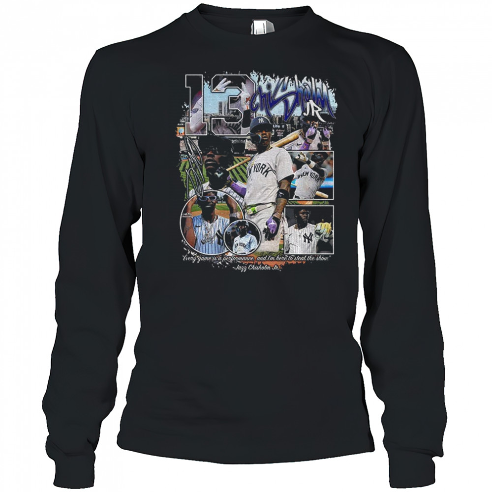 Jazz Chisholm Jr New York Baseball retro shirt Long Sleeved
